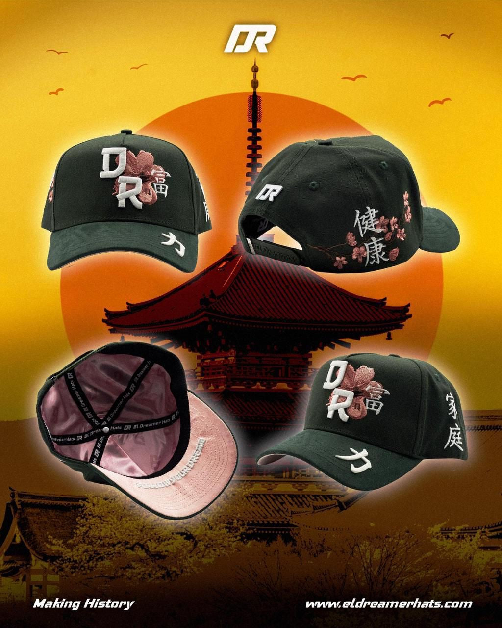 EL DREAMER HATS “KANJI GREEN”