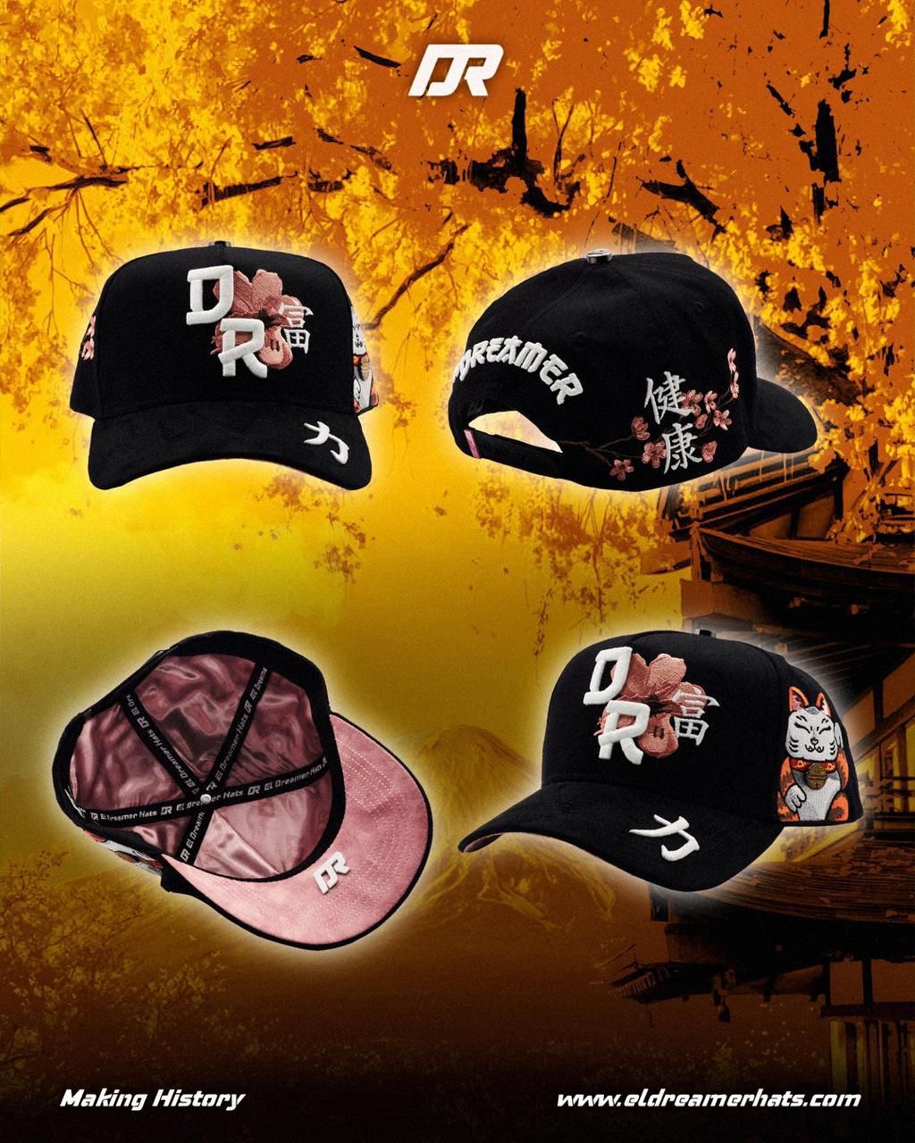EL DREAMER HATS “KANJI BLACK”